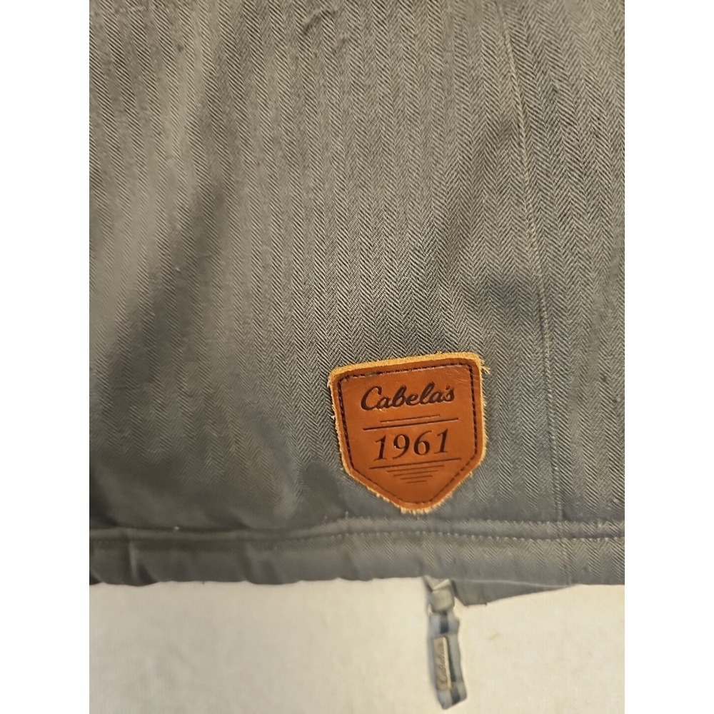 Cabela's Primaloft Winter Vest Sherpa Lined Petite Small Women Gray Full Zip - Picture 10 of 10